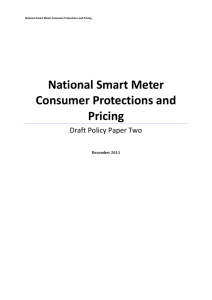 National Smart Meter Consumer Protections and Pricing