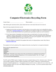 Computer/Electronics Recycling Form - DoIT
