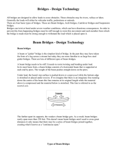 Beam Bridges - Design Technology