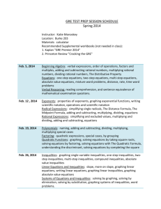 gre test prep session schedule