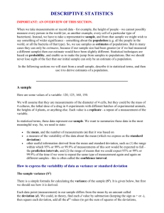 Descriptive Statistics