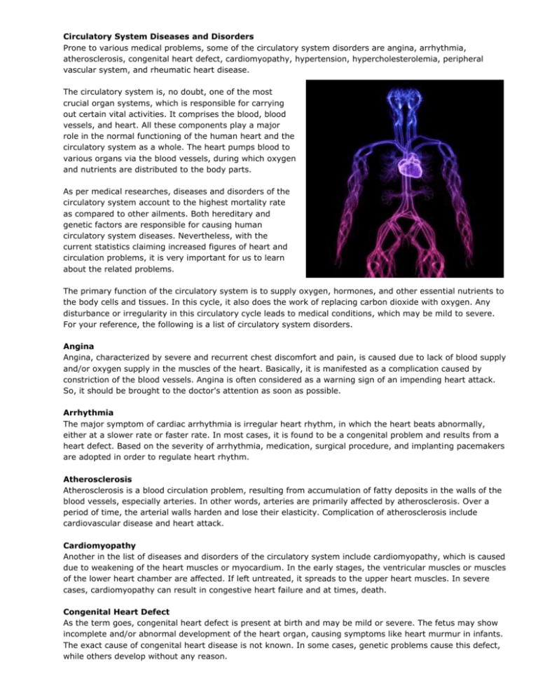 diseases of the vascular system
