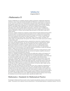 I. Mathematics II - Dexter Consolidated Schools