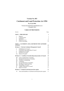 Catchment and Land Protection Act 1994