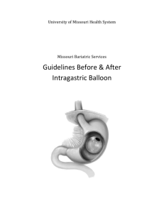 Portions after the ORBERA Intragastric Balloon Placement