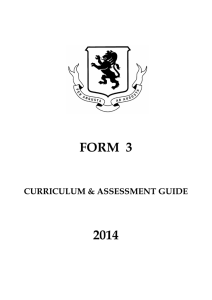 form 3 curriculum & assessment guide