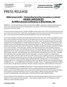 Press Release - Northeast Resource Recovery Association