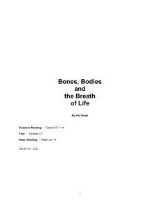 Bones, Bodies and the Breath of Life
