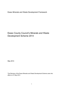 Essex Minerals and Waste Development Framework