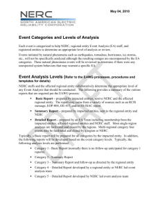 Event Categories and Levels of Analysis