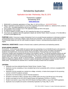 Scholarship Application Template 2003