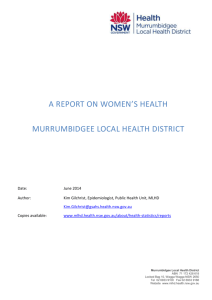 Women`s Health Profile 2014, MLHD