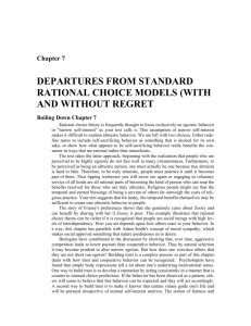 Chapter 7 Departures from Standard rational choice models