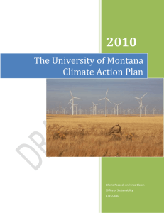 The University of Montana Climate Action Plan