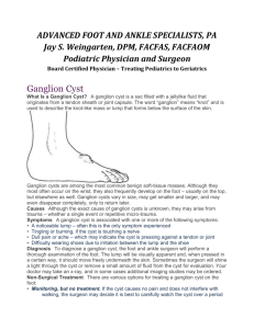 Ganglion Cyst - Foot & Ankle Specialists