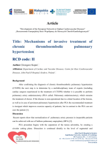 Mechanisms of invasive treatment of chronic thromboembolic