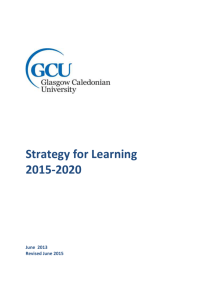 Strategy for Learning 2015-20 - Glasgow Caledonian University