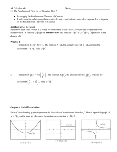 5-4 Fundamental Theorem of Calculus Part 1