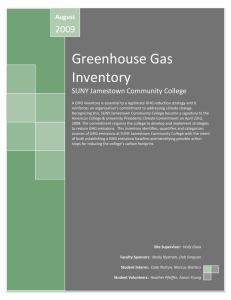This inventory identifies sources of GHG emissions across the
