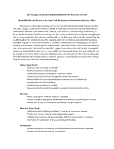 Crisis Response and Community Recovery Plan