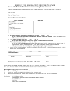 ROOM RESERVATION FORM - University of Wisconsin
