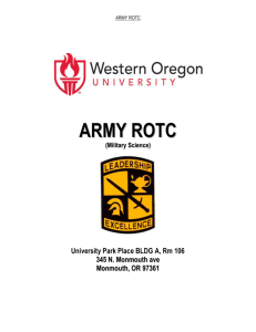 WOU ROTC Information pamphlet