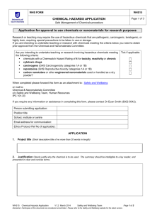WHS15 Chemical Hazards Application