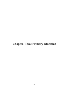 Chapter Two: Primary education