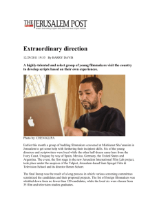 Extraordinary Direction - The Jerusalem International Film Lab