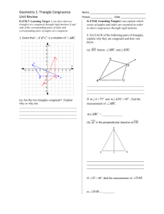 Unit 3 Triangles Review Geometry