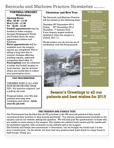 Newsletter Winter 14-15 - The Bermuda and Marlowe Practice