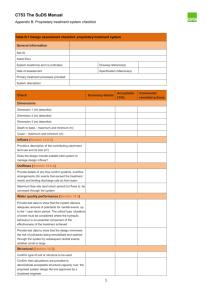 Proprietary treatment design checklist
