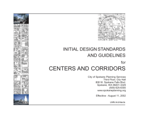 Initial Design Standards and Guidelines for Centers and Corridors
