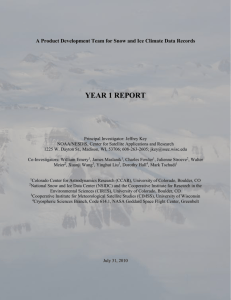 Year 1 Annual Report - Polar Satellite Meteorology at CIMSS