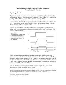 Rise and Fall Times of Digital Logic Circuit (Logistic Curve)