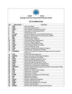 List of Abbreviation - Strategic Centre for Disaster Risk Reduction