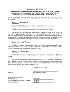Ordinance 2015-7 Grass Clippings