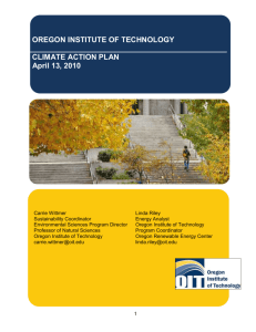 Climate Action Plan - Oregon Institute of Technology