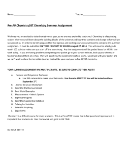 Ap chemistry homework help summer