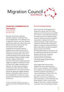 Research and literature exploring Australia`s diaspora communities