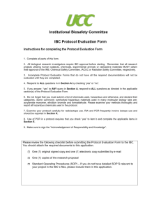 IBC New Protocol Evaluation Form