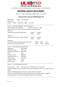 MSDS Click here - ULX110 Motor Oil