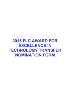 2015 FLC Award for Excellence in Technology Transfer Section 1