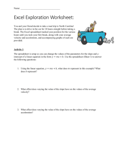 Excel Exploration Worksheet for CC.2.2.HS.C