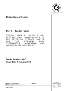Tender Forms - Glenorchy City Council