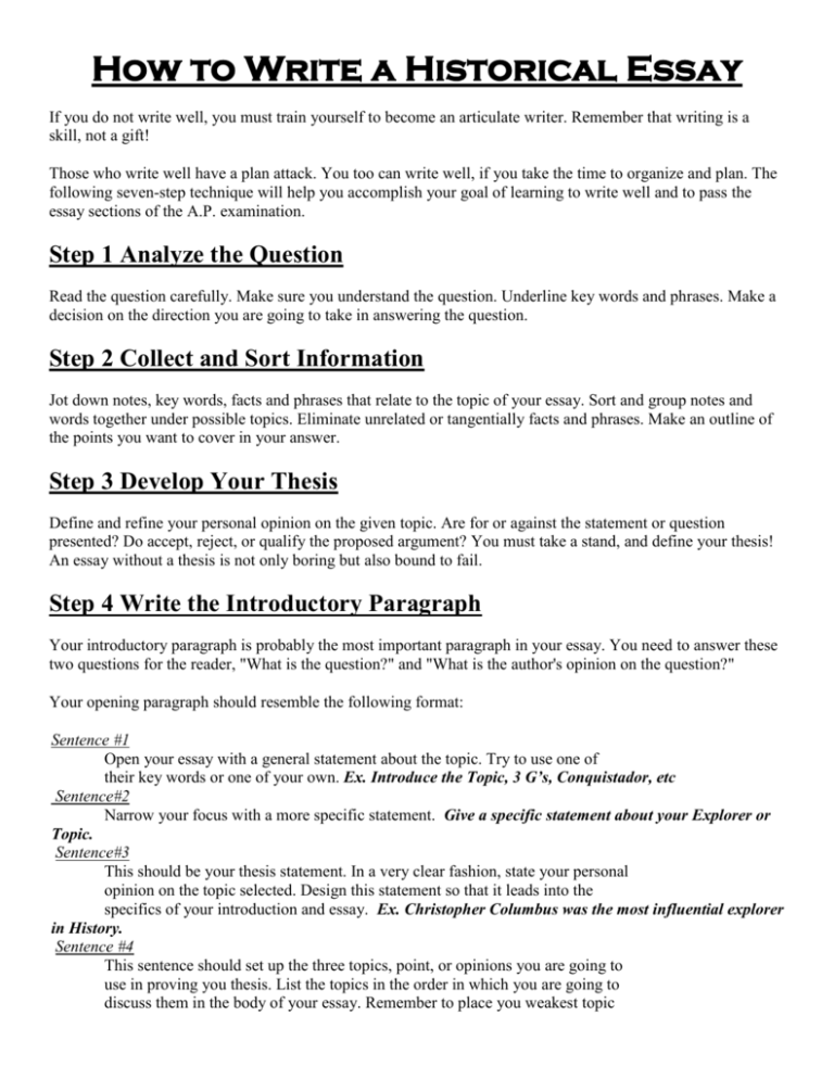 Introduction Introductory Paragraph 
