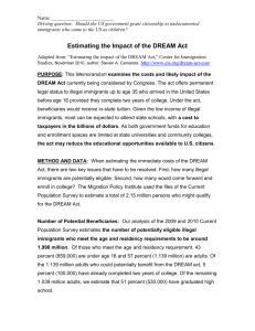 Immigration-Estimating the Impact of the DREAM Act