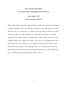 What Underlies Urban Politics? Race, Class, Ideology, Partisanship