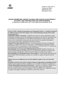 OCEAN PARAMETERS: Report on NOAA VIIRS Ocean