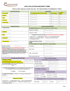 the building valuation data collection Word doc form